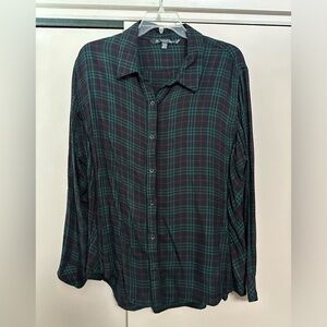 Lee Riders Shape Illusions women’s plaid flannel shirt